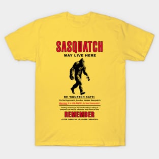 Sasquatch Cryptid Activity Sign T-Shirt